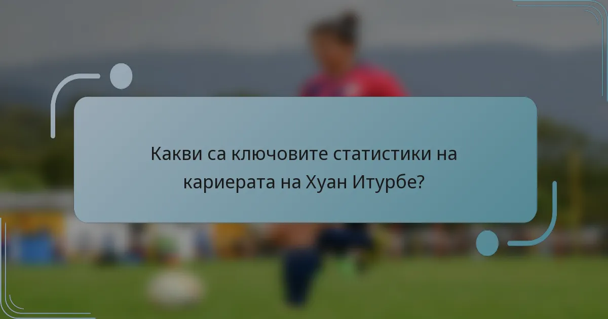 Какви са ключовите статистики на кариерата на Хуан Итурбе?